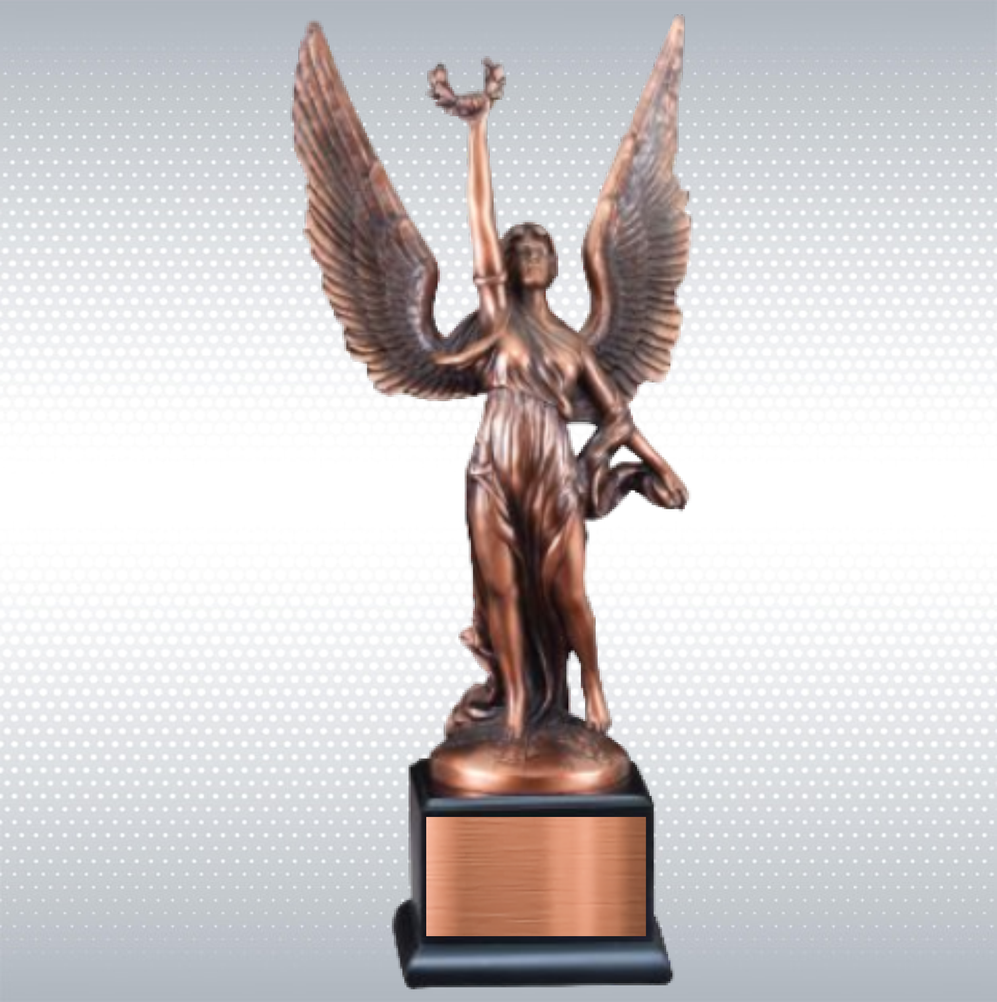 14 1/2" Premium Gallery Sculpture Bronze Resin Winged Victory Trophy Award 7
