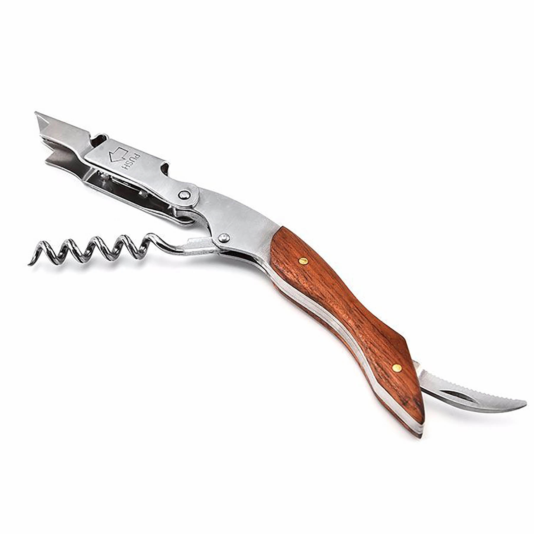 Professional Corkscrew Wine Key With Wood Handle 3