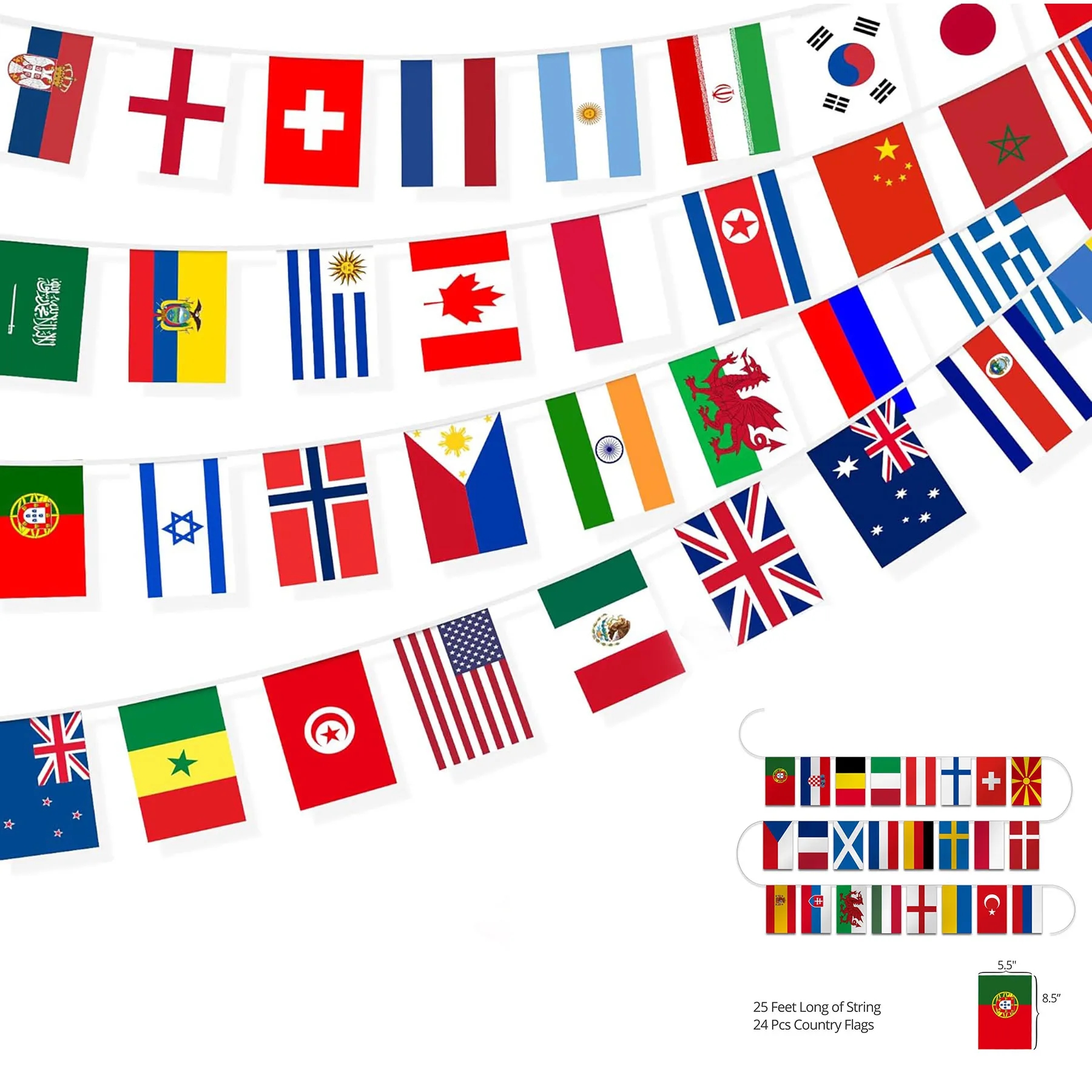 Different Countries International String Flags 4