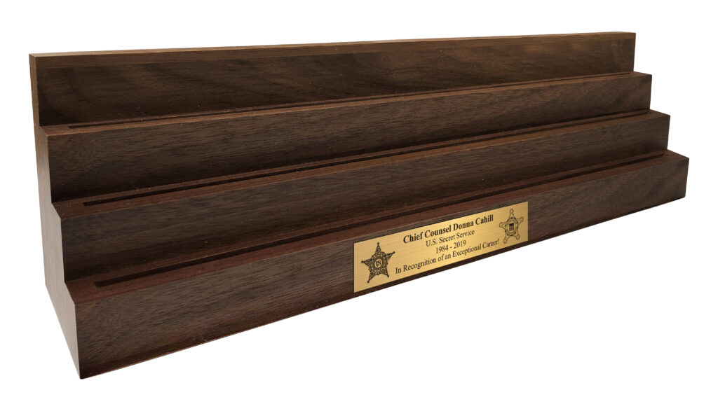 Solid Walnut Coin & Medallion Display 5