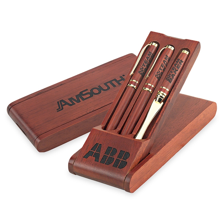 Custom Wooden Pen Display (Triple Pen) 4