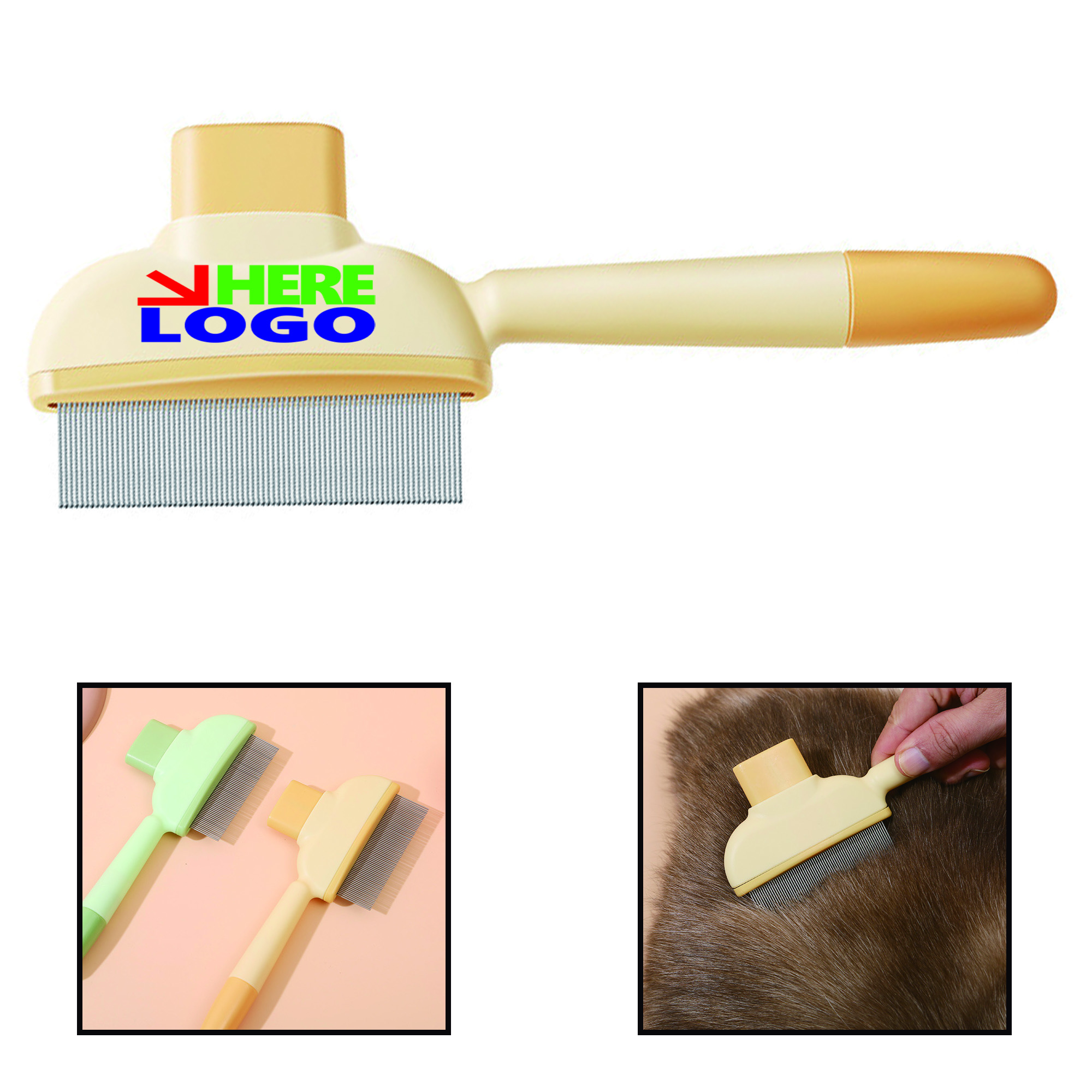 Pet Self Cleaning Slicker Brush Full Color MOQ 50 3