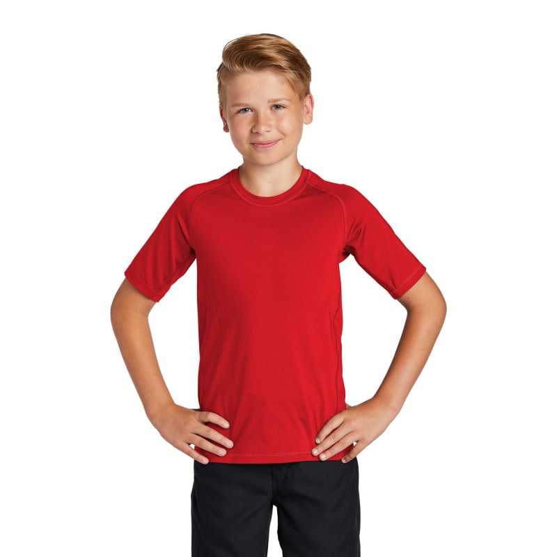 Sport-Tek Youth Rashguard Tee. 8
