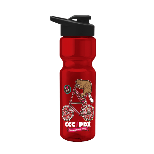Blazer 28oz Transparent Bike Bottle w/Drink-thru Lid 462