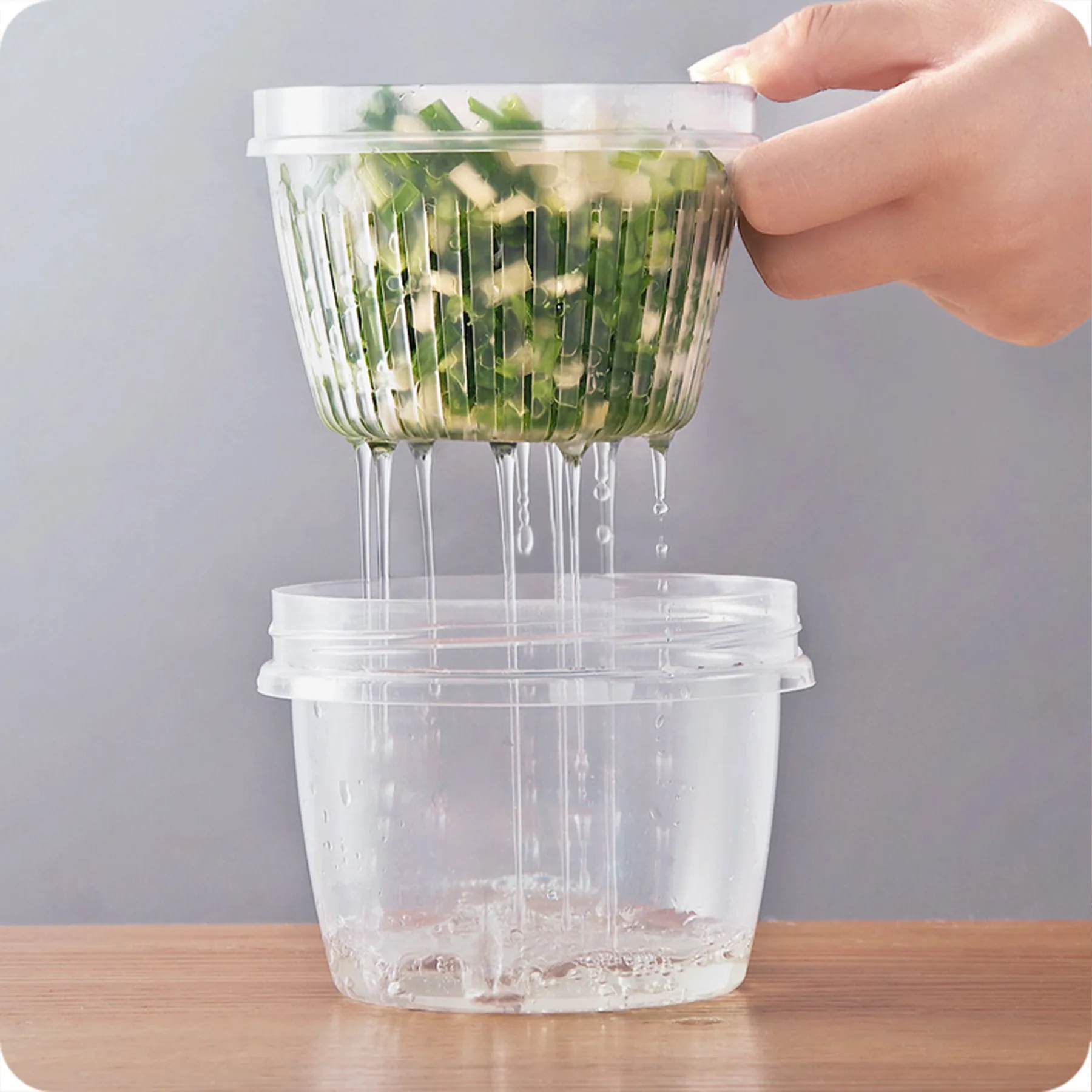 Polypropylene Portable Ginger And Garlic Storage Box 5