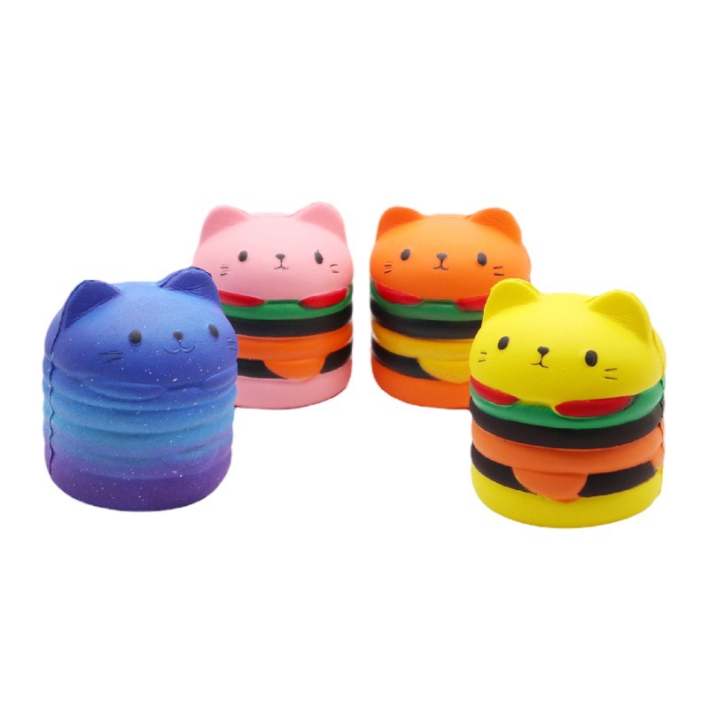 Squishy Hamburger Squeeze Toy Stress Reliever 2