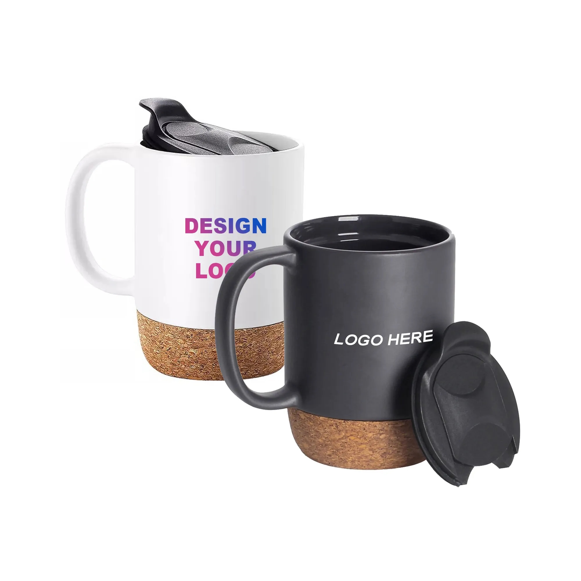 13 Oz Cork Base Ceramic Mug 2