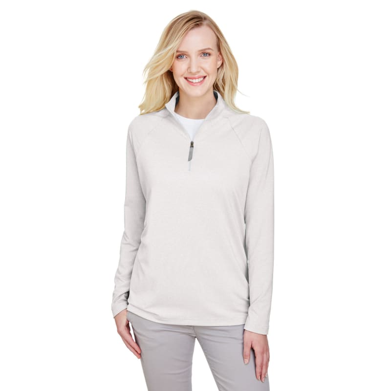 Devon & Jones CrownLux Performance™ Ladies' Clubhouse Micro-Stripe Quarter-Zip 11
