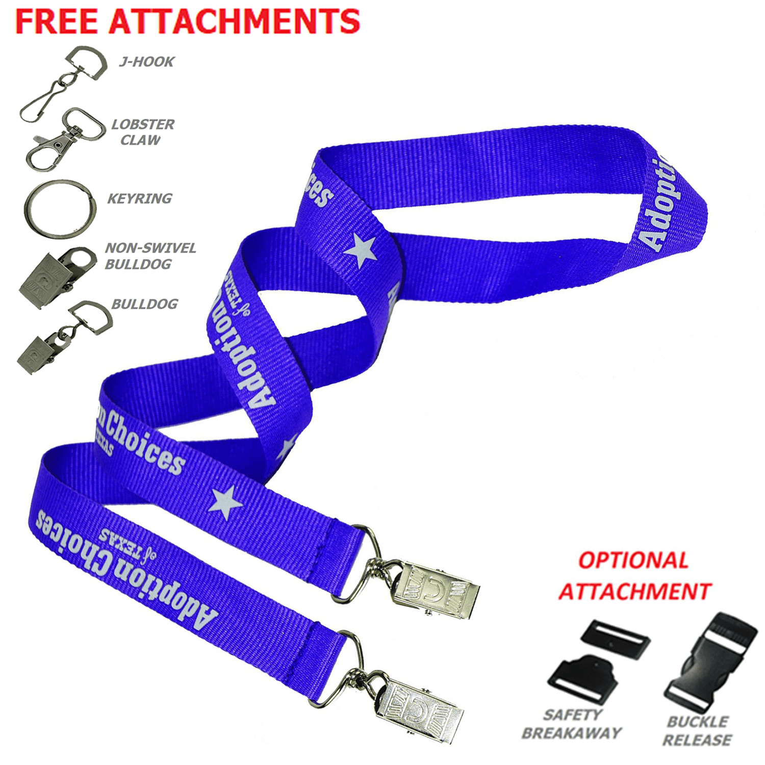 3/4" Double Ended Polyester Lanyard 7