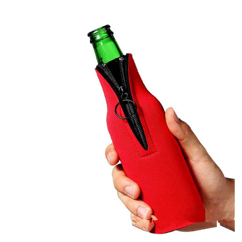 Zip-Up Neoprene Beer Bottle Sleeve Coolie 4