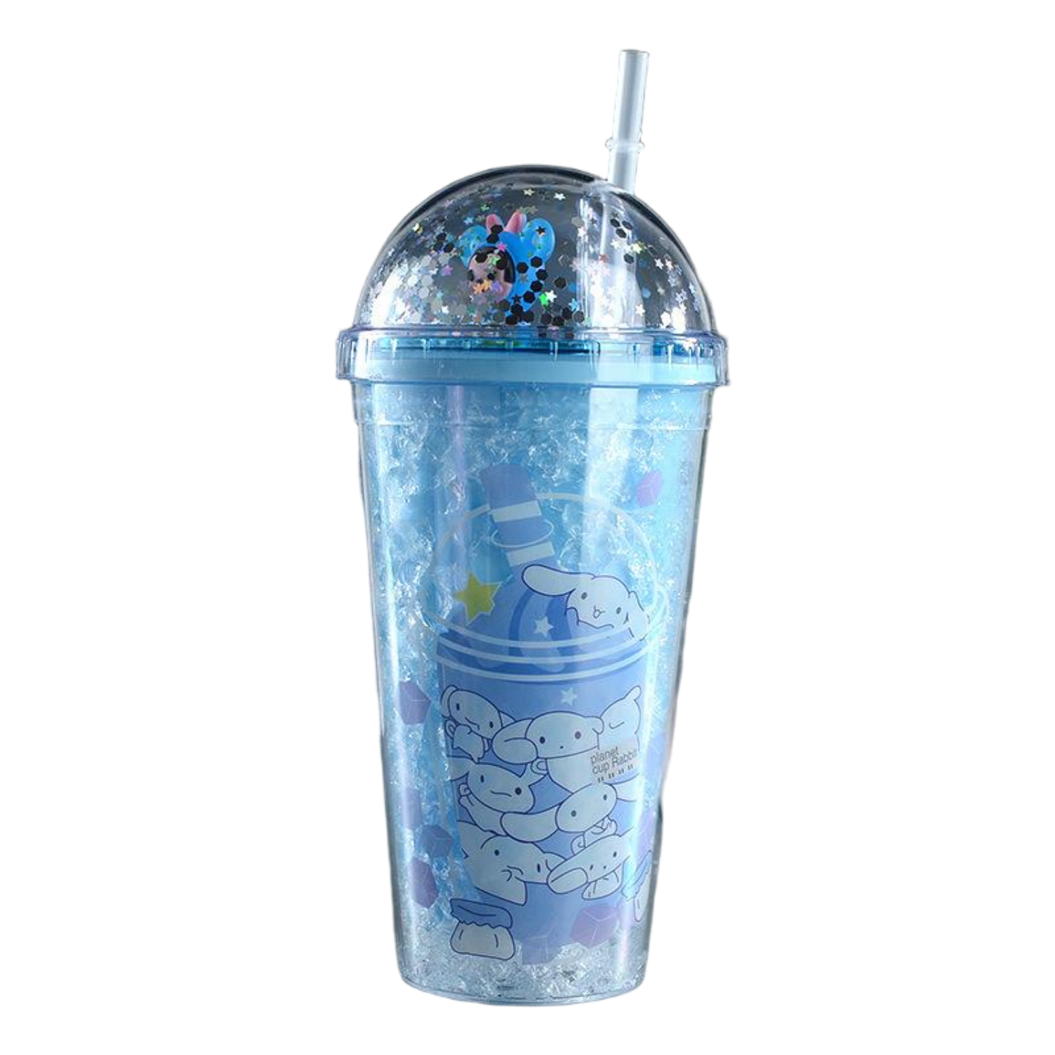 15oz LED Light Up Double Layer Plastic Straw Cup 4