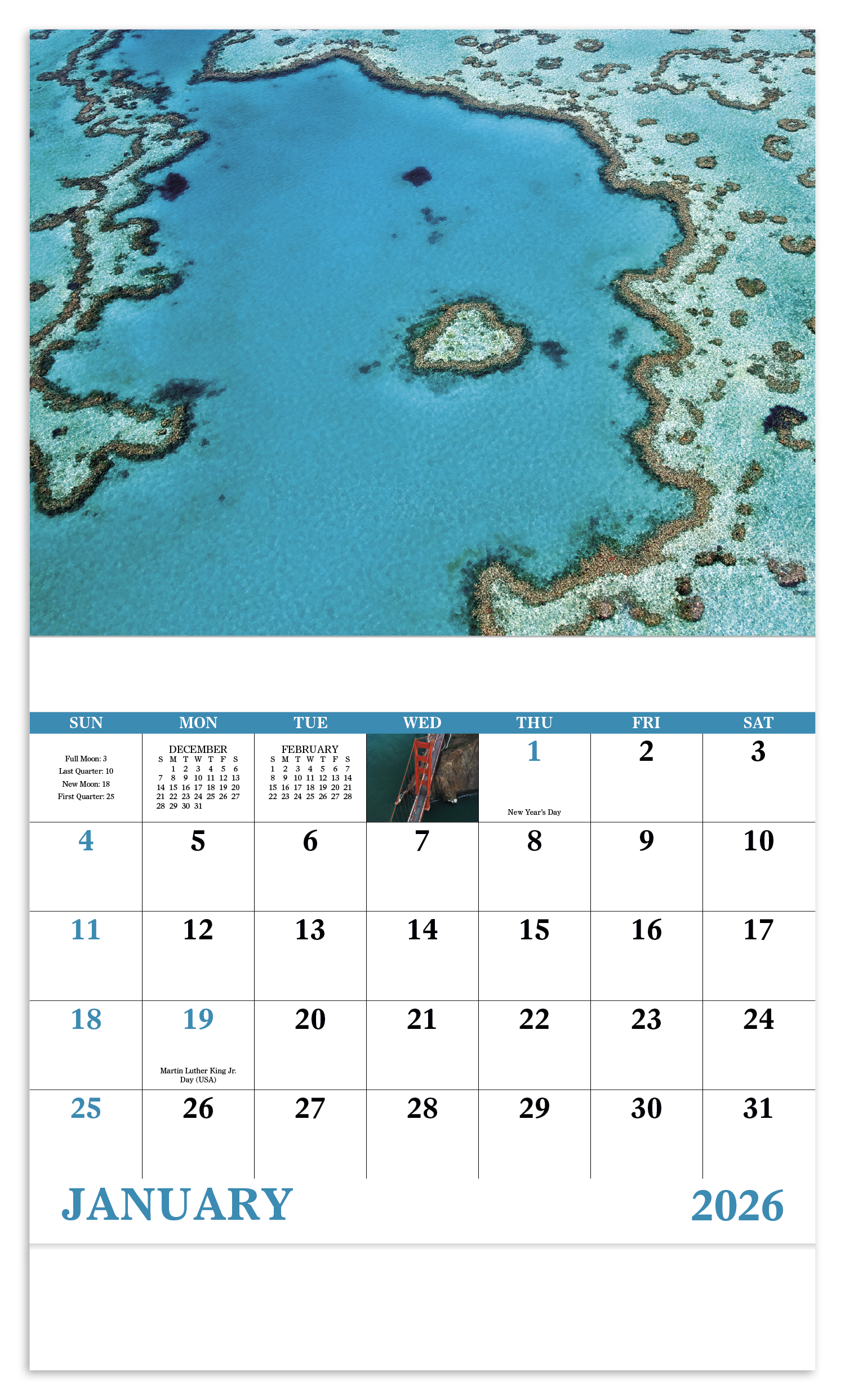 Good Value™ View from Above - Stapled Calendar 17