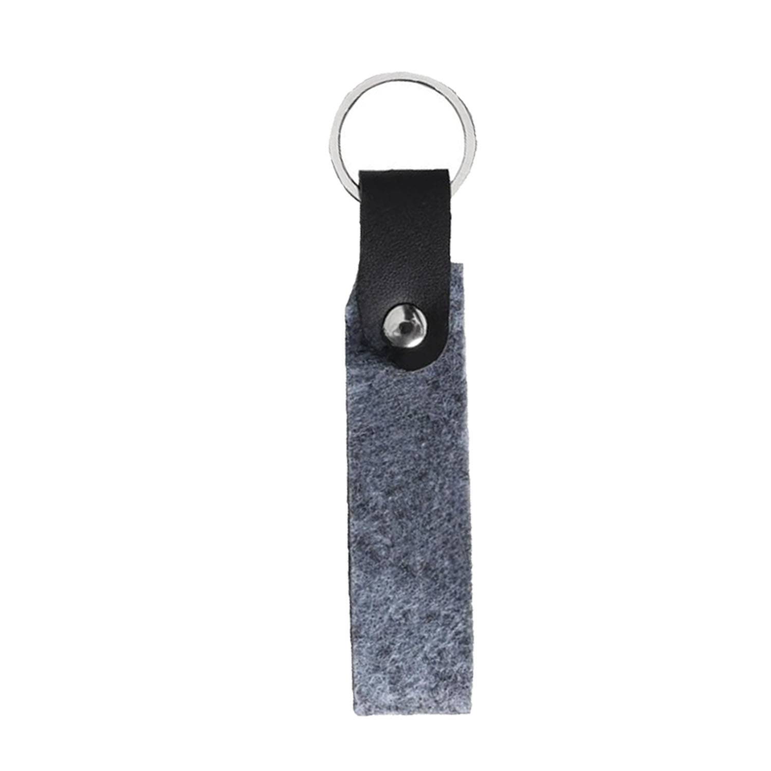 Compact Lightweight PU Leather Felt Keychain 4