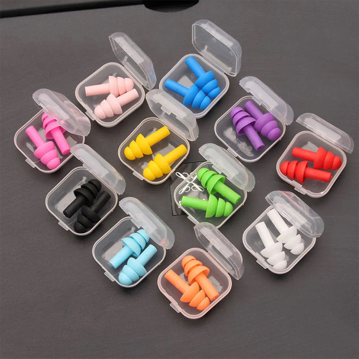 Soft Silicone Reusable Sleeping Noise Cancelling Earplugs 4