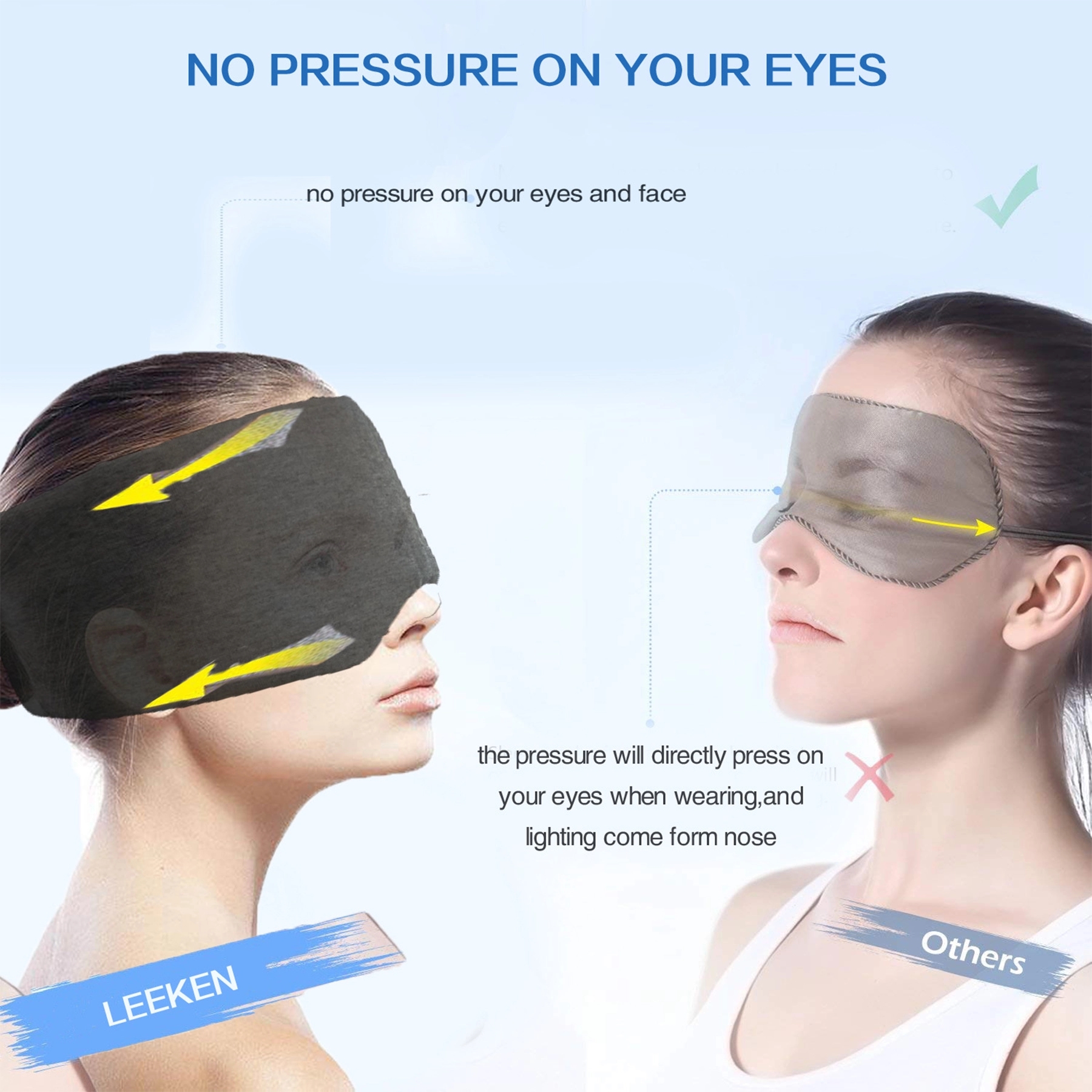 Light Blocking Cotton Sleep Eye Mask With Adjustable Strap 6