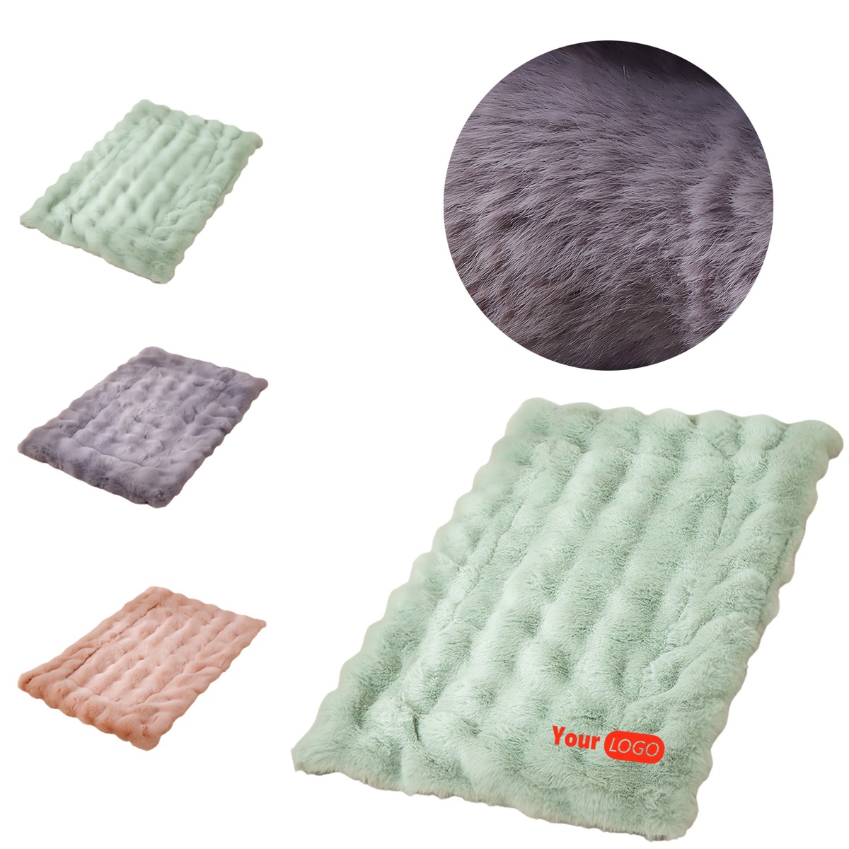 Thickened Soft Rabbit Fur Pet Blanket 2