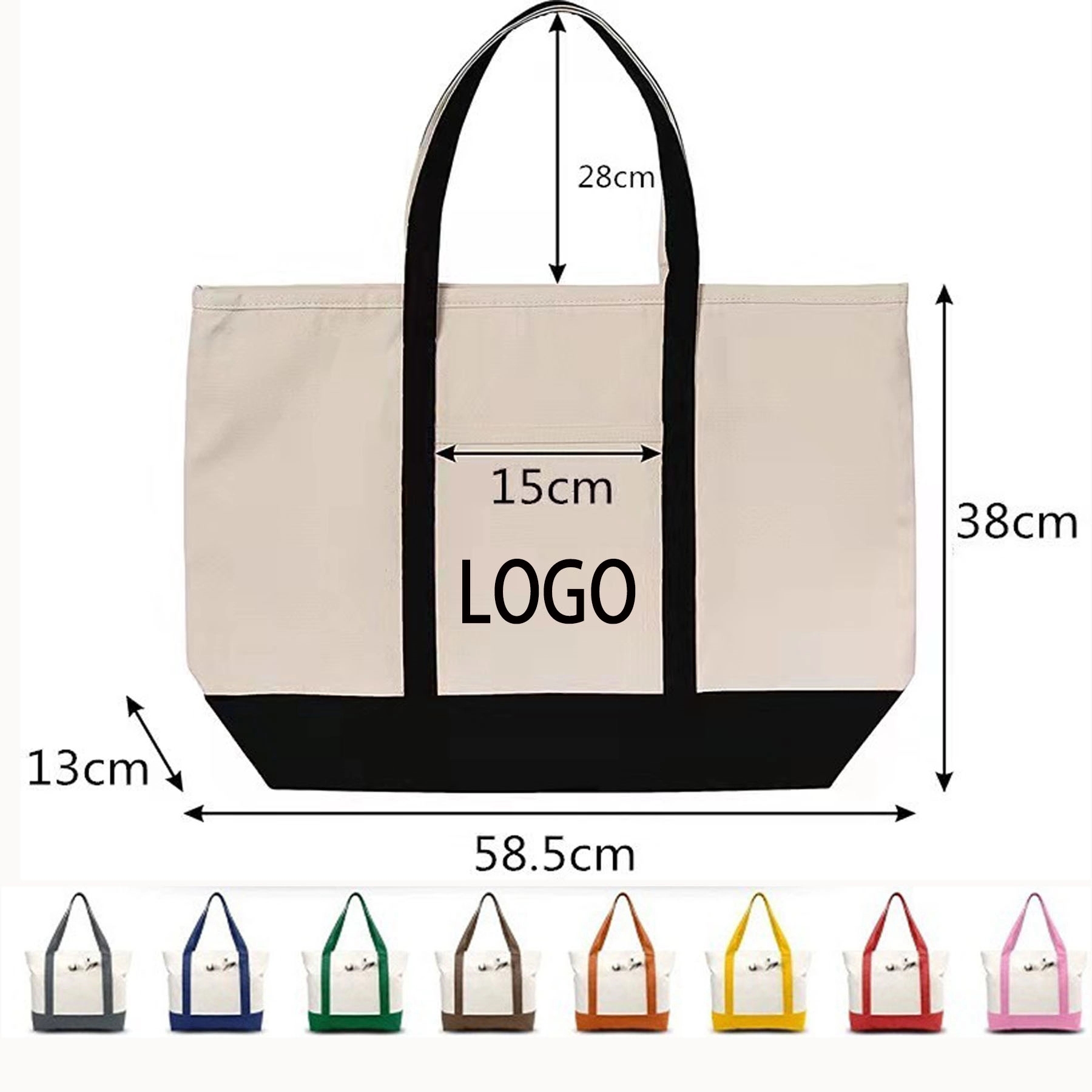 Canvas Boat Tote Bag, custom tote bag with logo imprint 1