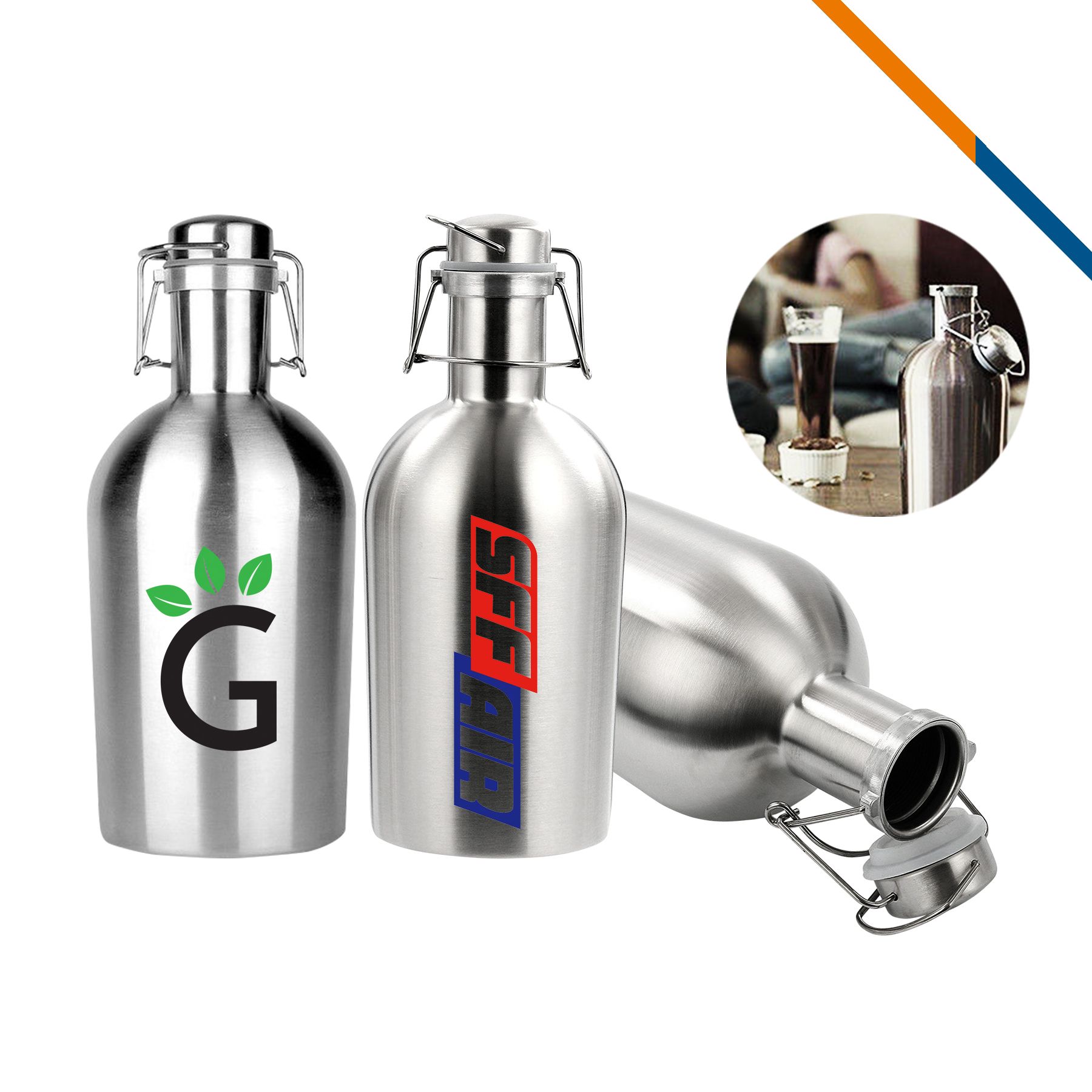 Stainless Steel Trekkers' Growler - 64 OZ. 2
