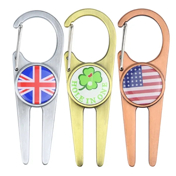 Metal Clip Divot Tool with Ball Marker 2