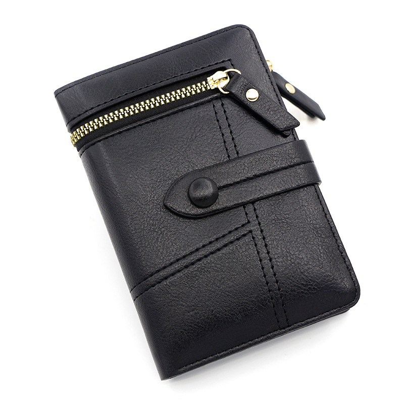 Women'S Latest Leather Short Zipper Purse