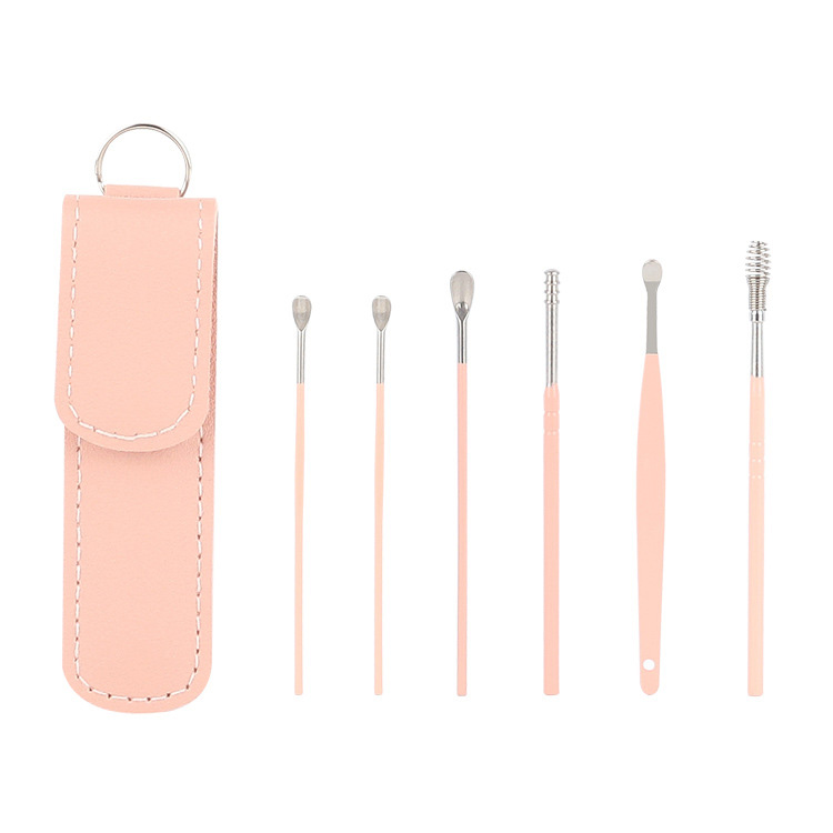 Stainless Steel Ear Spoon Cleaning Tool Six Piece Set 1