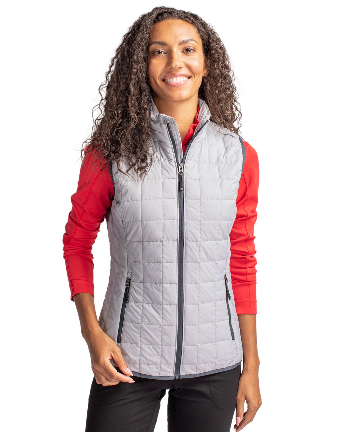 Cutter & Buck Rainier Recycled Insulated Puffer Womens Full Zip Vest 87