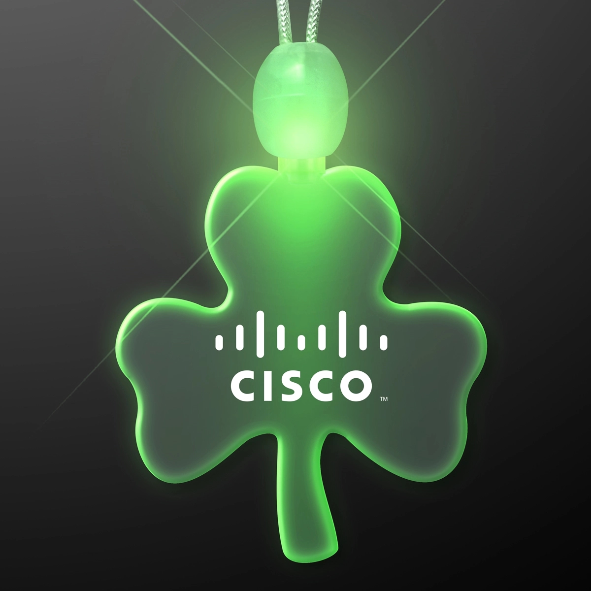 Acrylic Big Shamrock Shape Necklace with LED 11