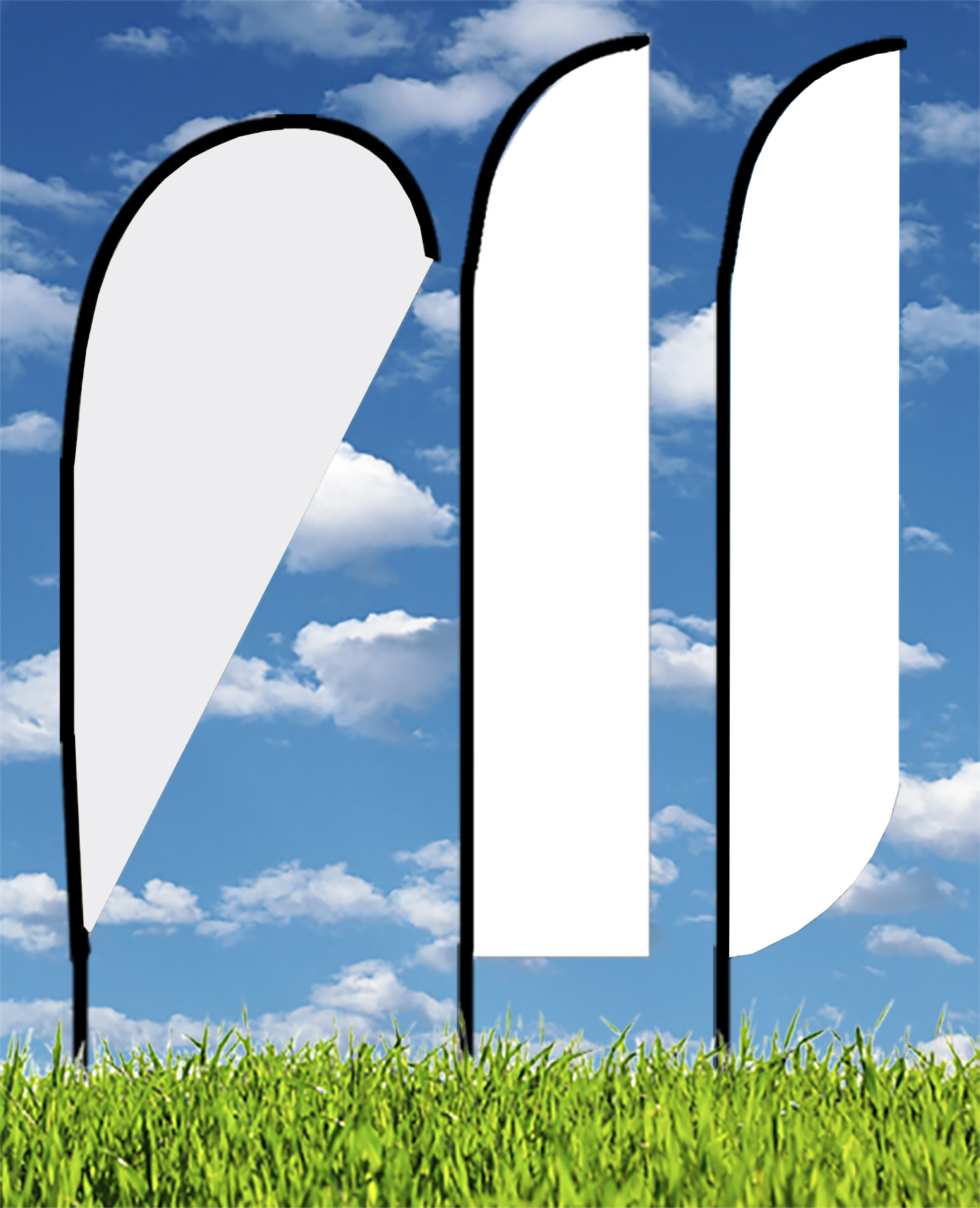 Zoom 4 Flag w/ Stand - 13ft Double Sided Graphic 3