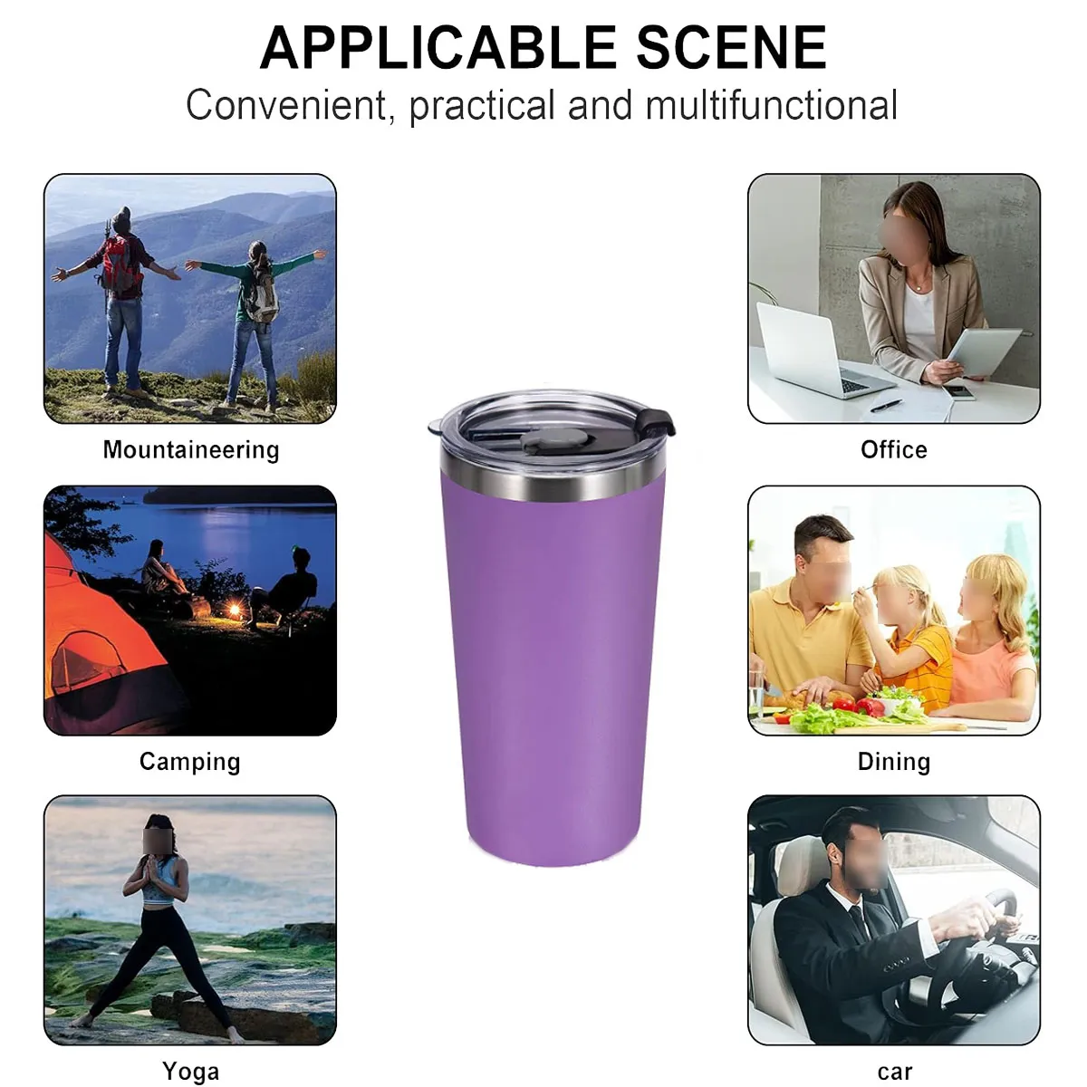 20 OZ Vacuum Insulated Double Wall Stainless Steel Tumbler 4