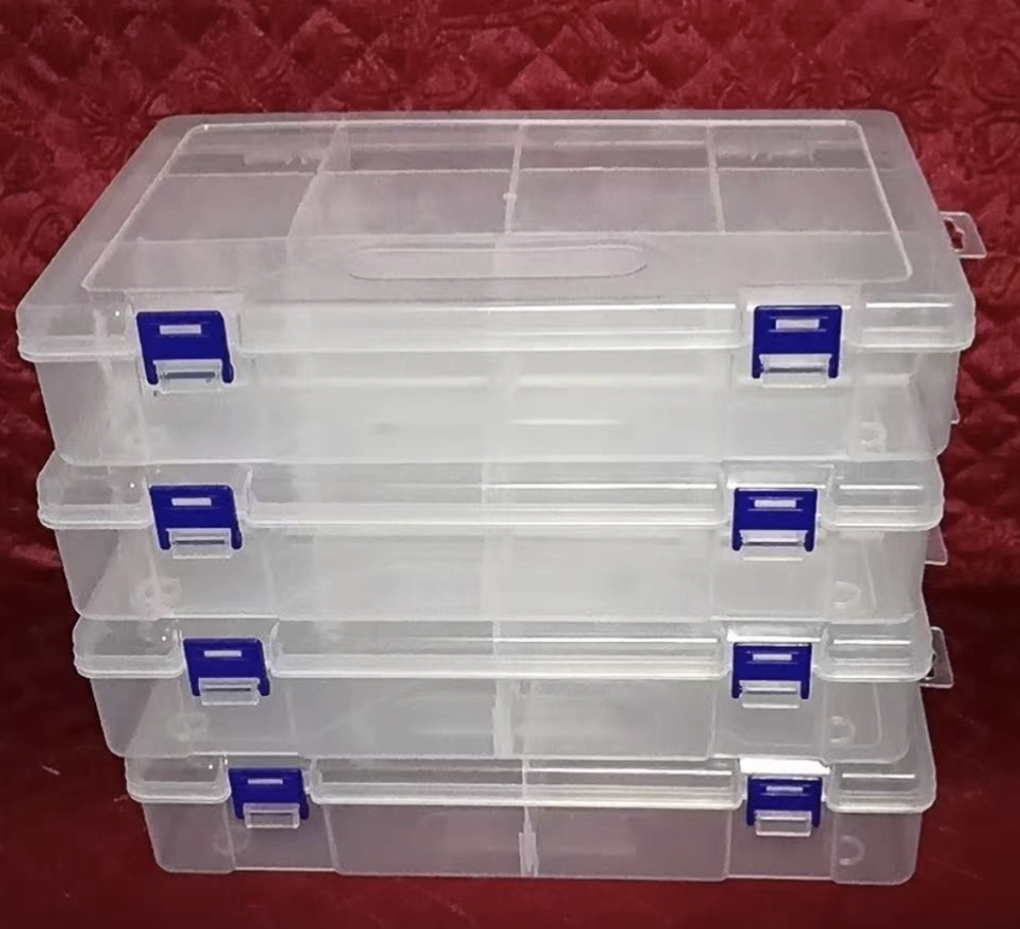 Double-layer 8 Grids Plastic Clear Organizer Box 6