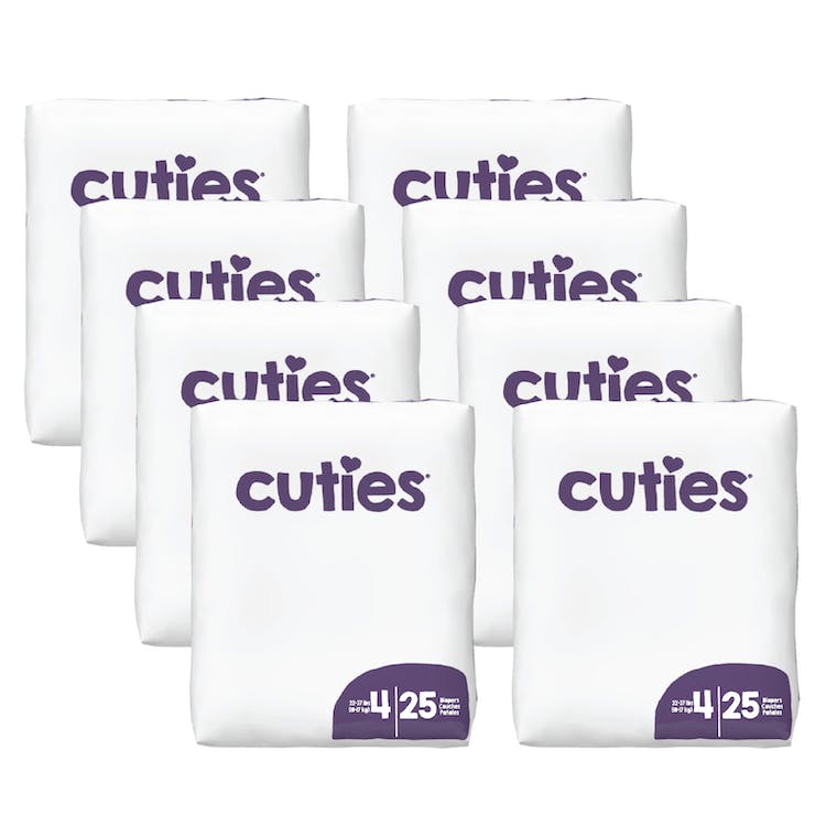 Cuties Diapers - Size 4 22-37 lb 200 Diapers 1