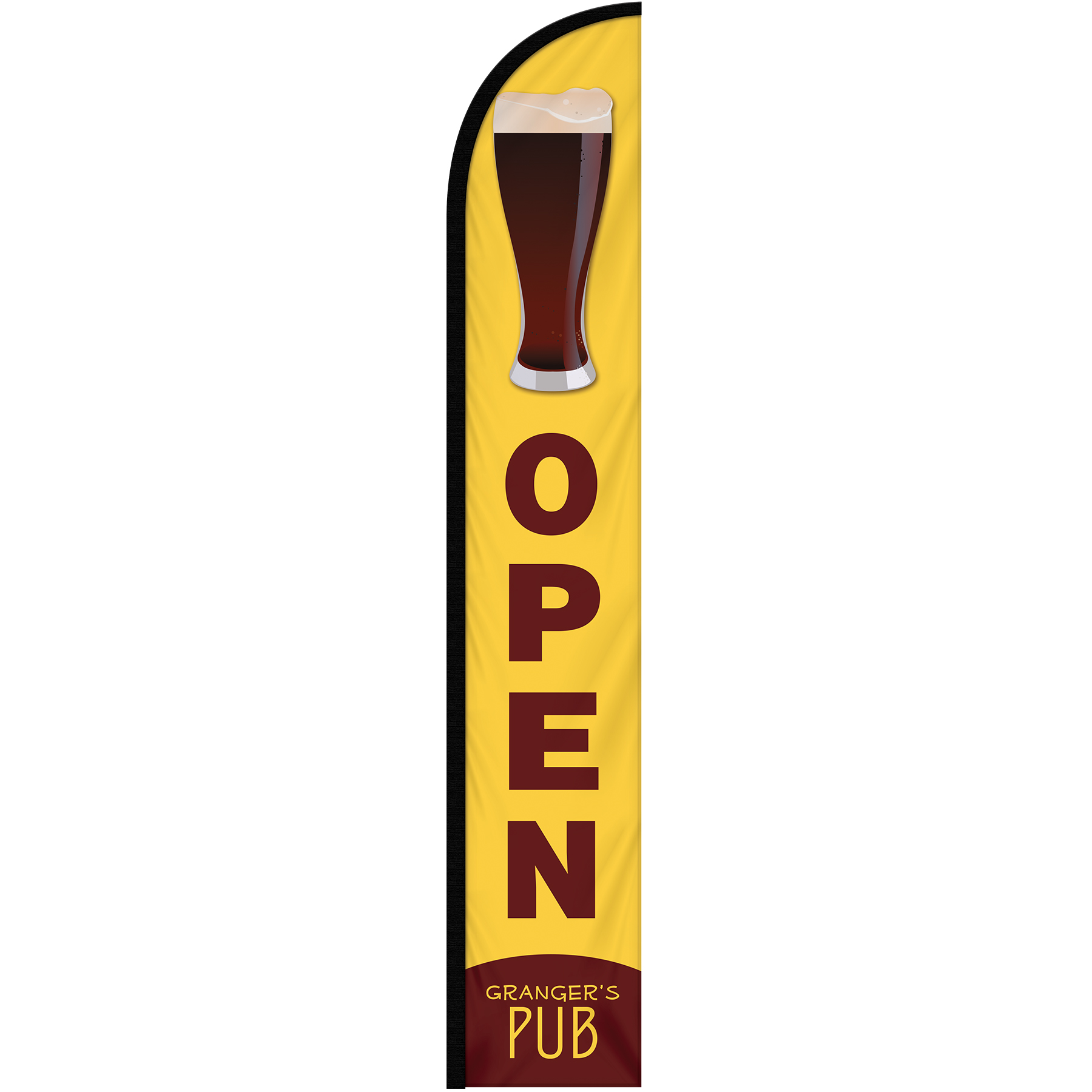 12' Single Reverse Custom Portable Half Drop Banners 8