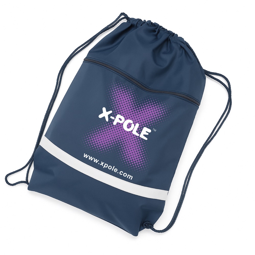 Drawstring Backpack with Zipper Pocket. 5