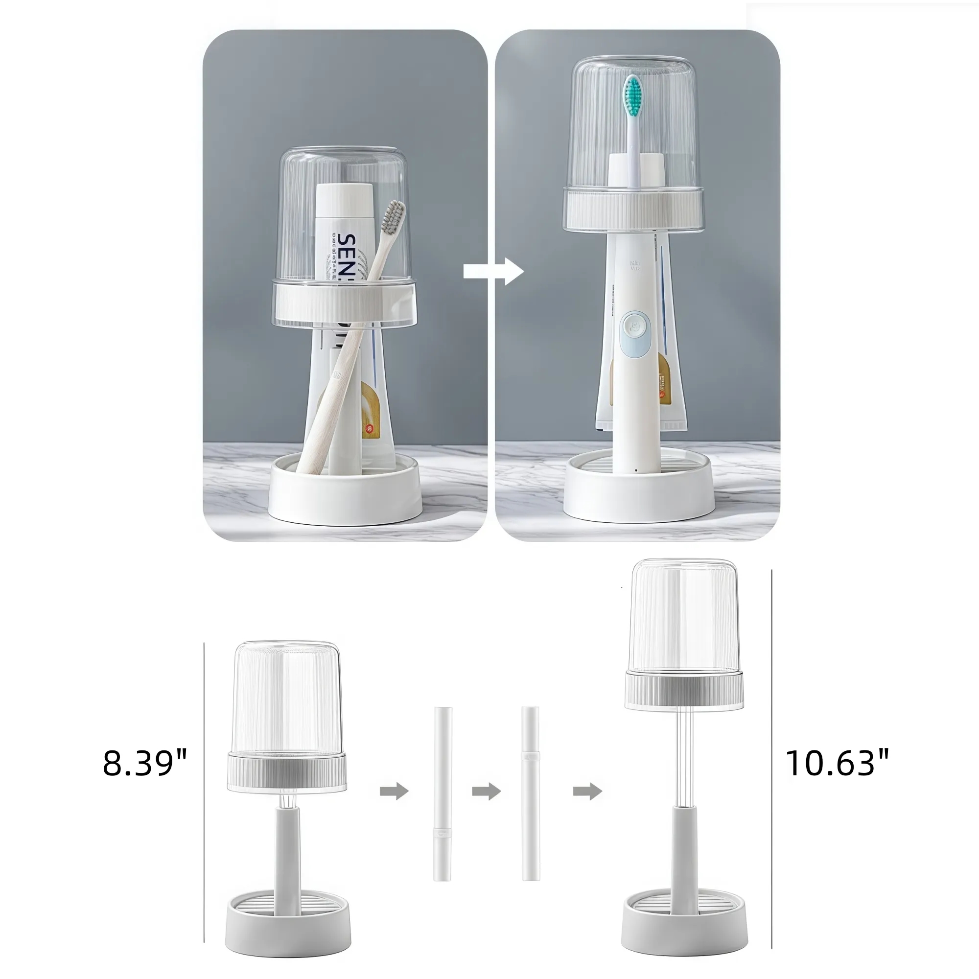 Multi-Functional Toothbrush Holder 3
