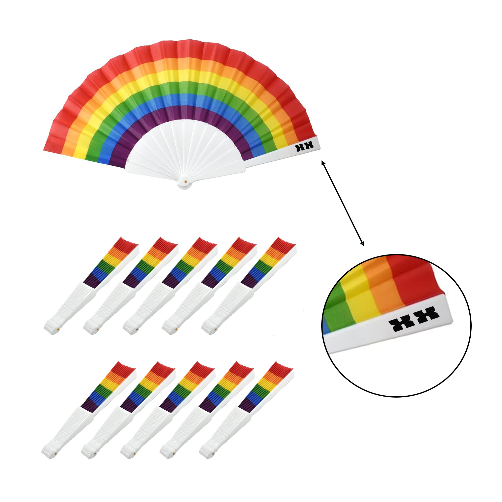 Rainbow Folding Fan 1