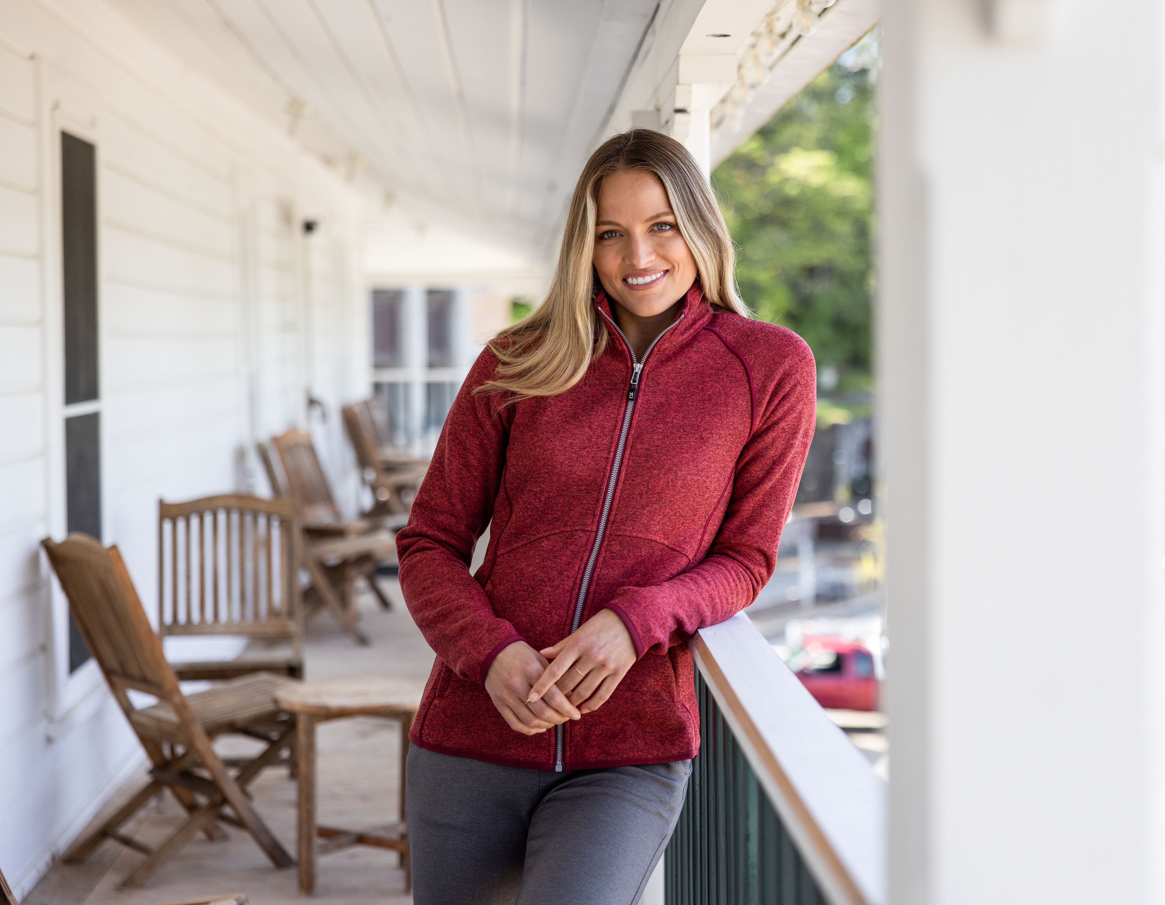 Mainsail Sweater-Knit Womens Full Zip Jacket