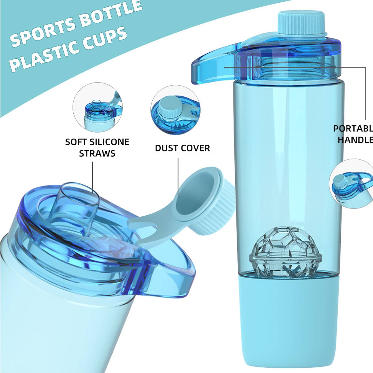 22oz Sports Shaker Bottle 5