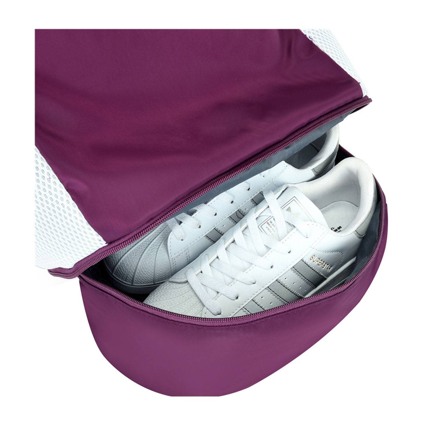Nylon Drawstring Bag With Shoe Compartment 4