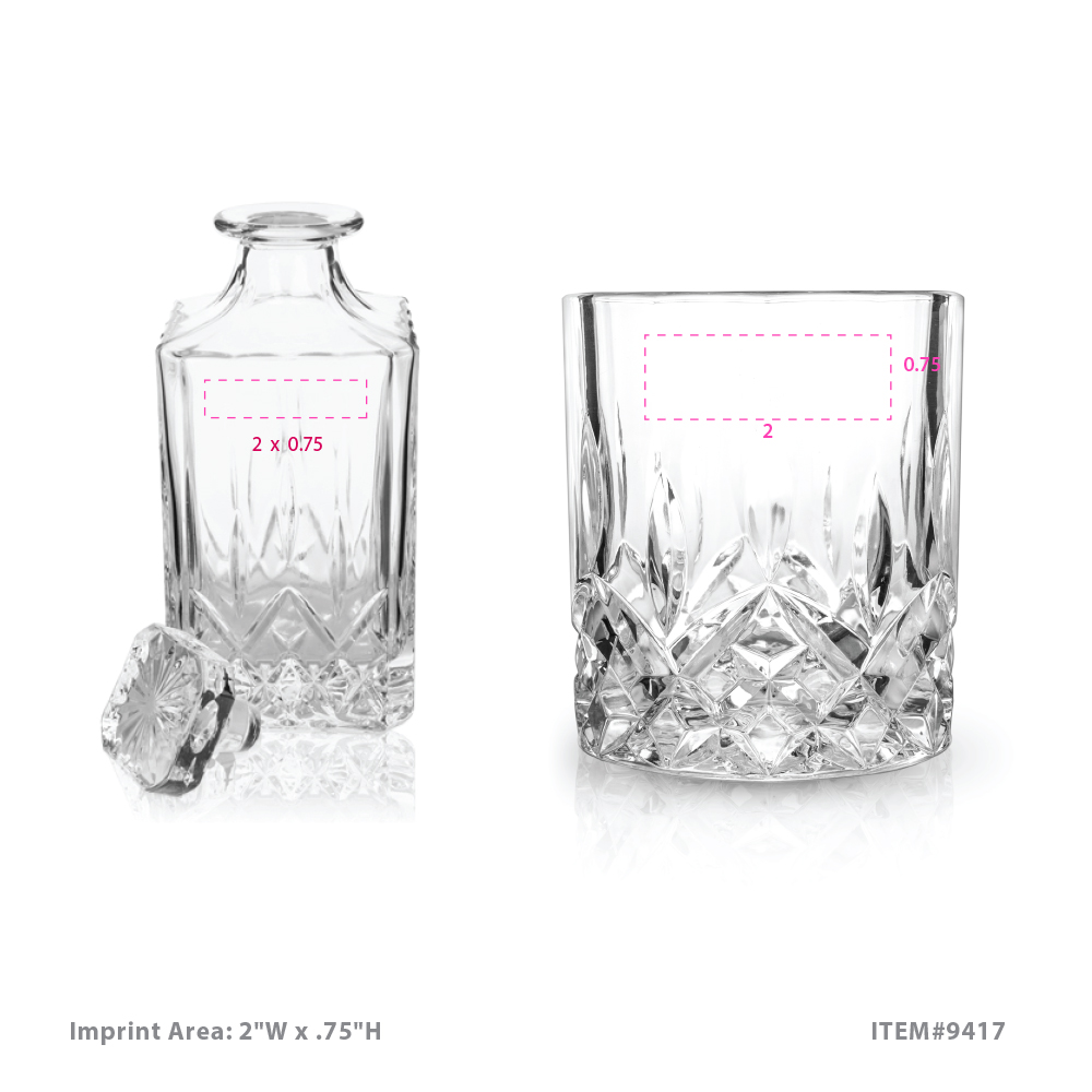 Viski® Admiral™ 3-Piece Decanter & Tumbler Set 10