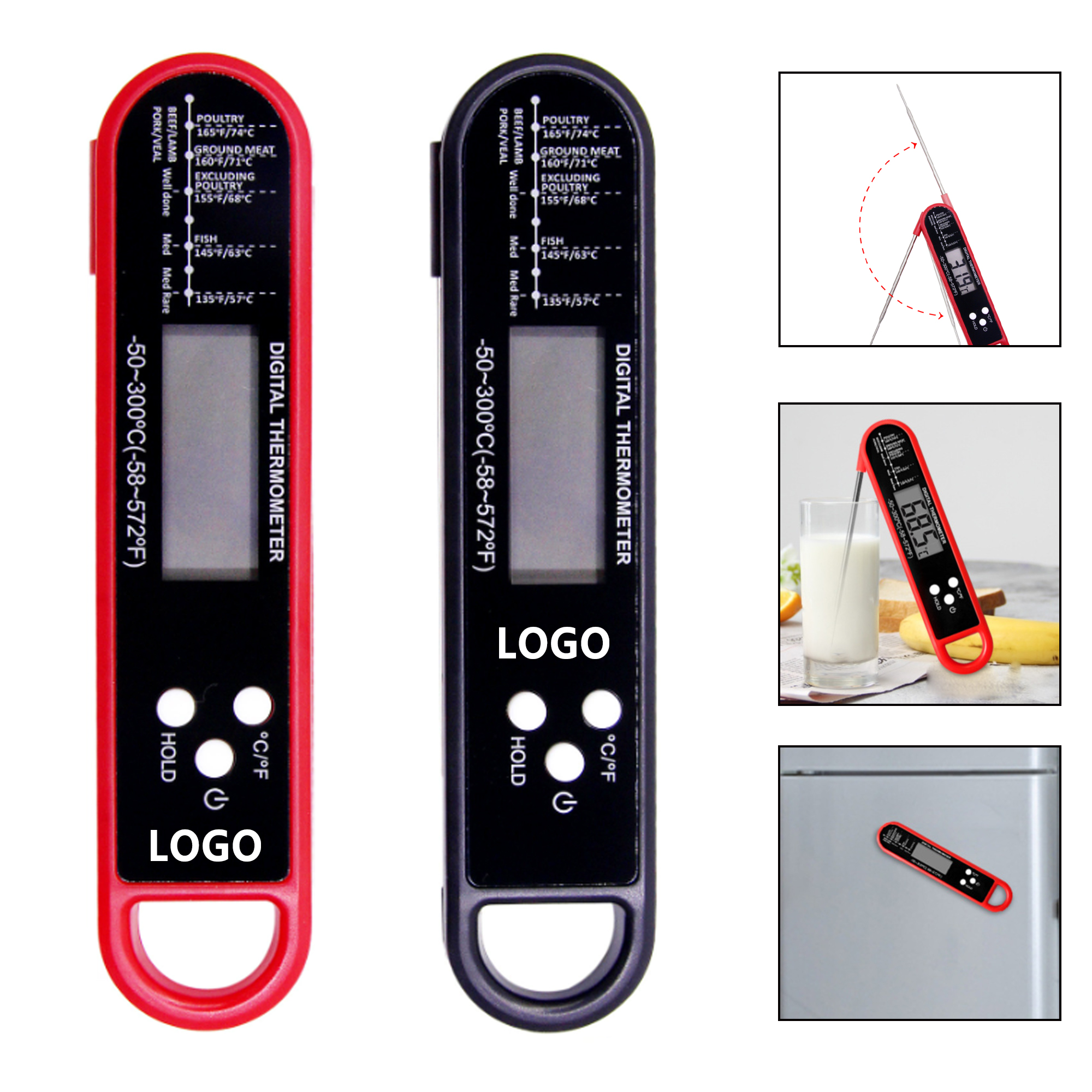 Electronic Folding Food Thermometer 2