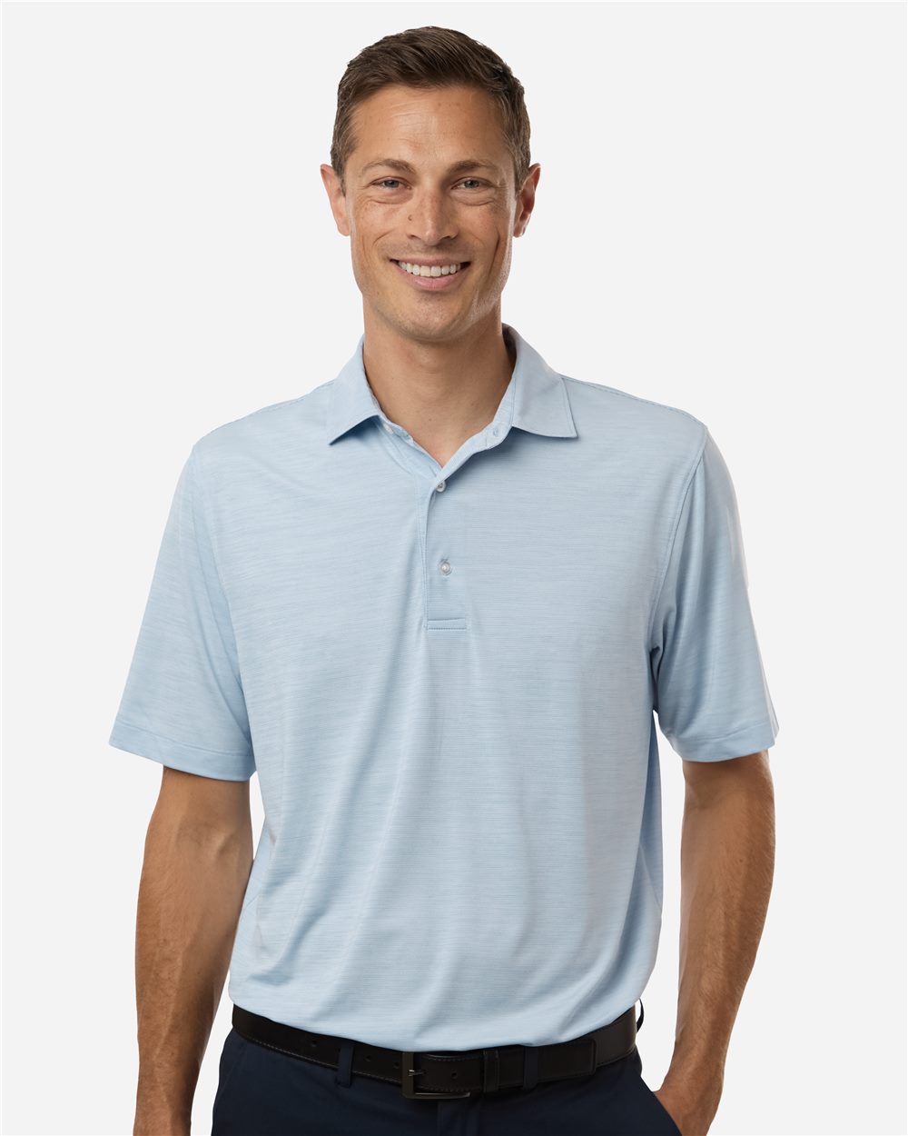 Men's Bohemian Striped Heather Performance Polo - 162 26