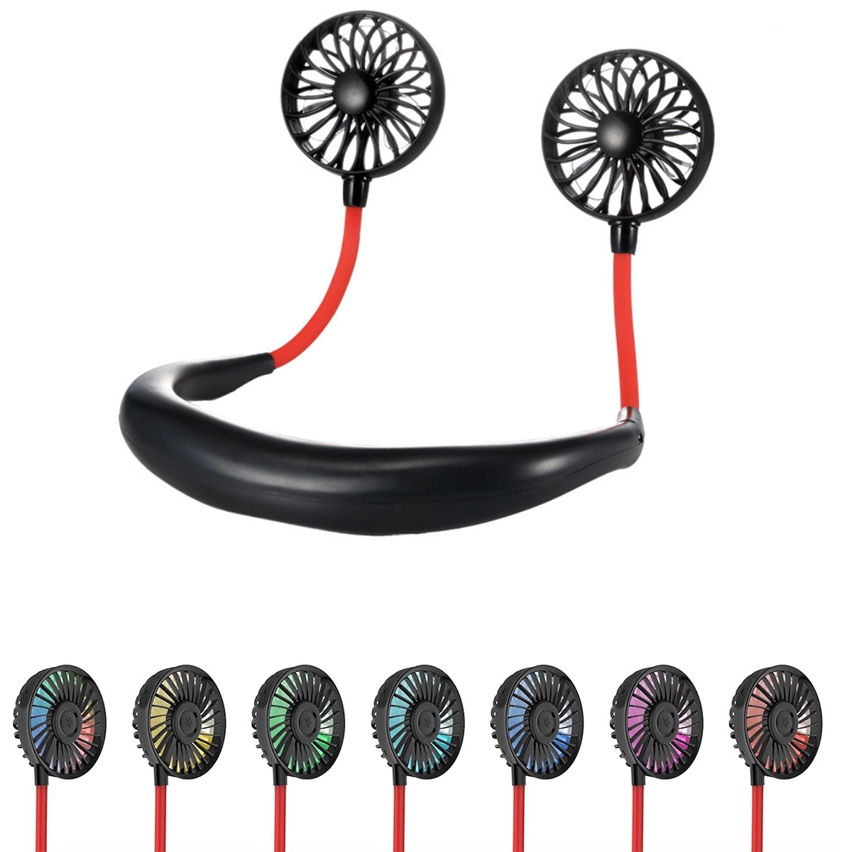 1200Mah Hands Free Portable Neck Fan 4