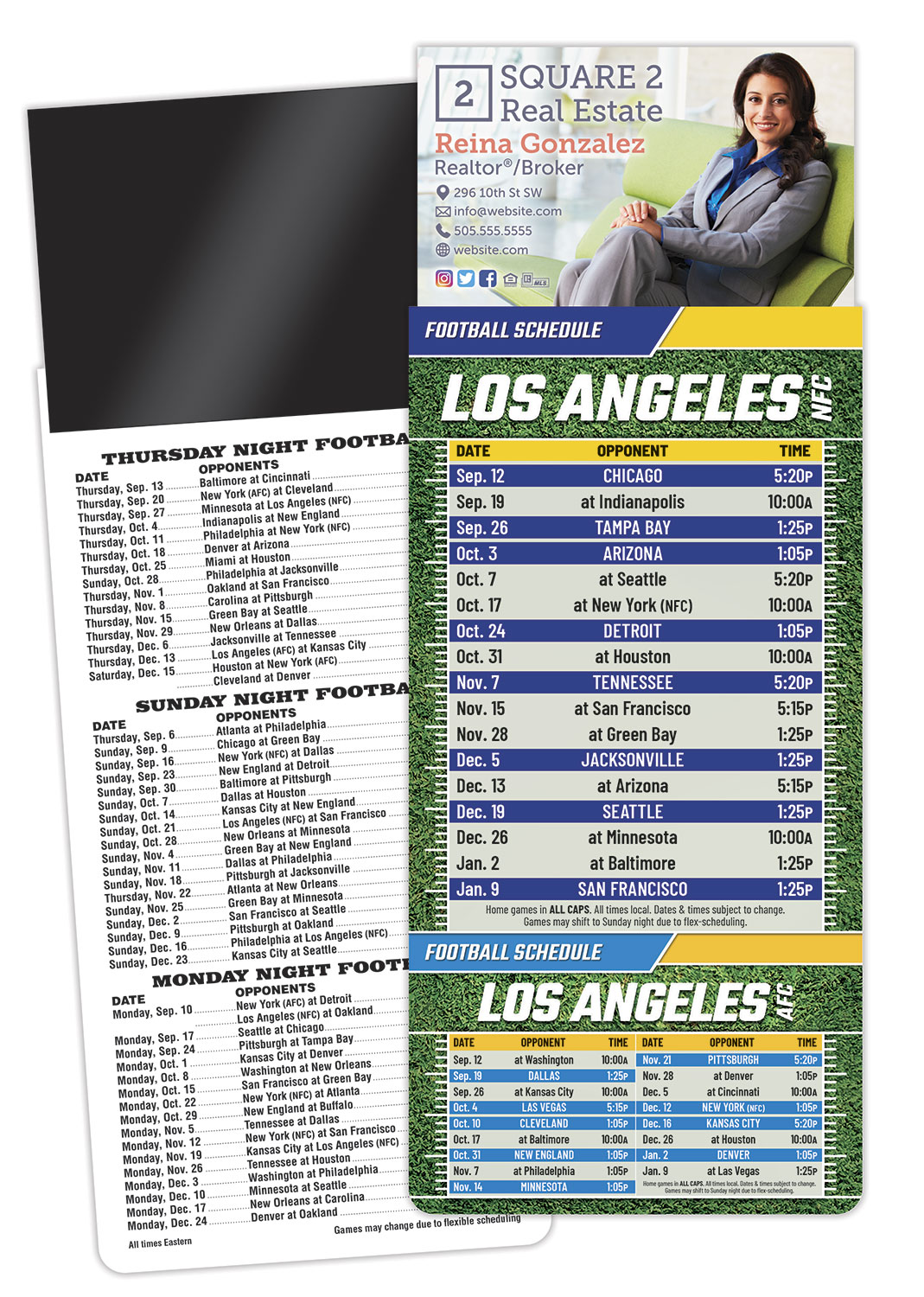 Magna-Card Business Card Magnet Football Schedules (3.5x9) 1