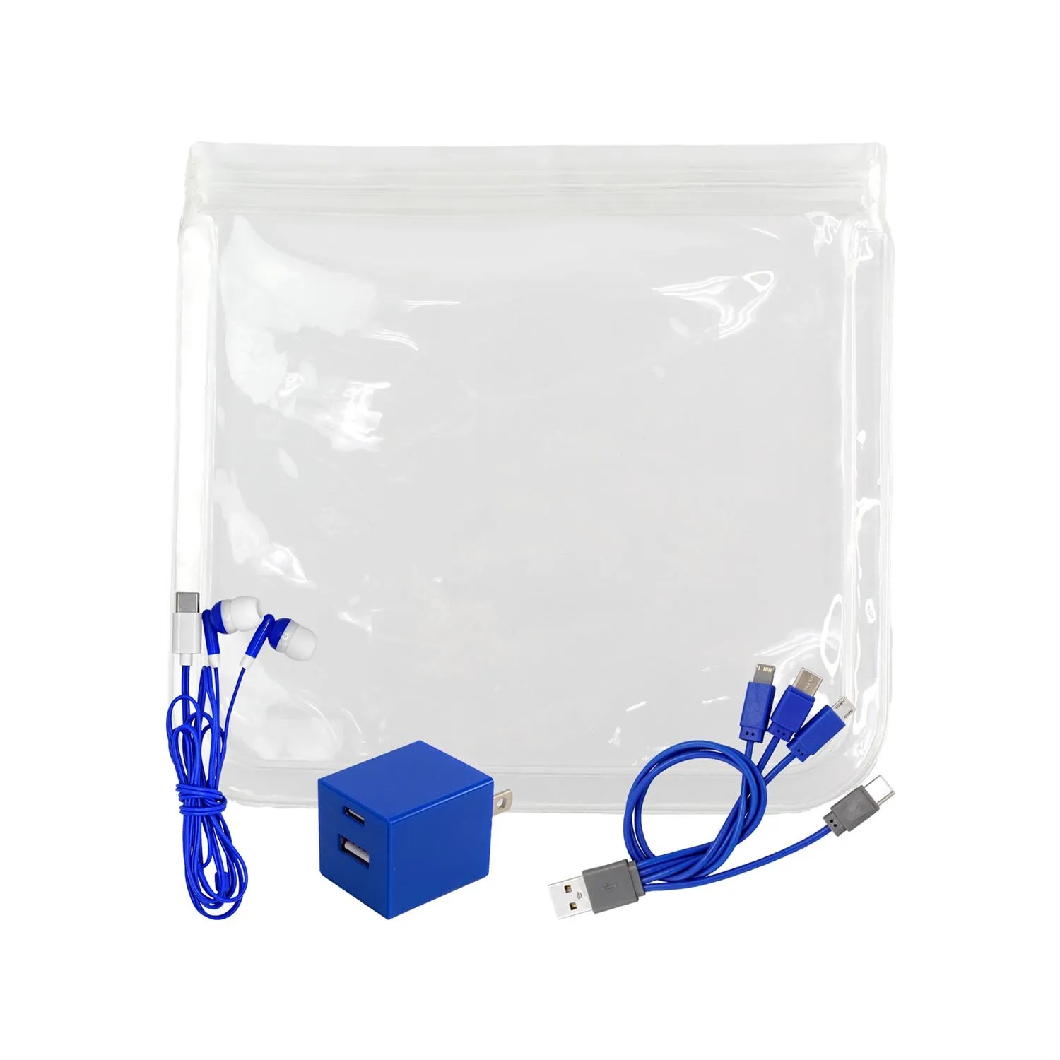 Clear A+C Wall, Cable & Ear Bud Set 11