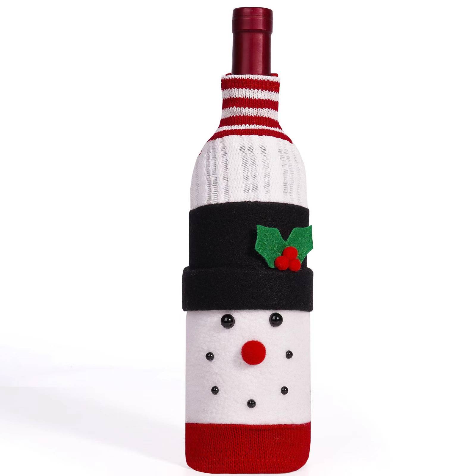 Cute Christmas Sweater Wine Bottle Cover 4