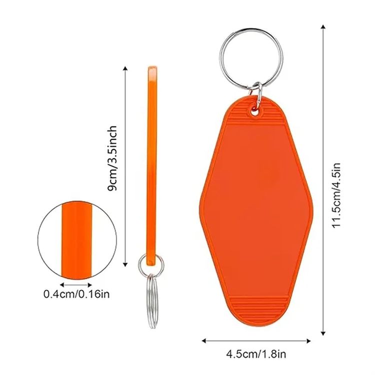 Vintage-Style Sublimation Plastic Keychain 3