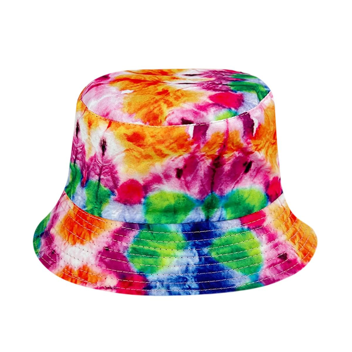 Plastic Tie Dye Hat with Foldable Double Sided Design 54