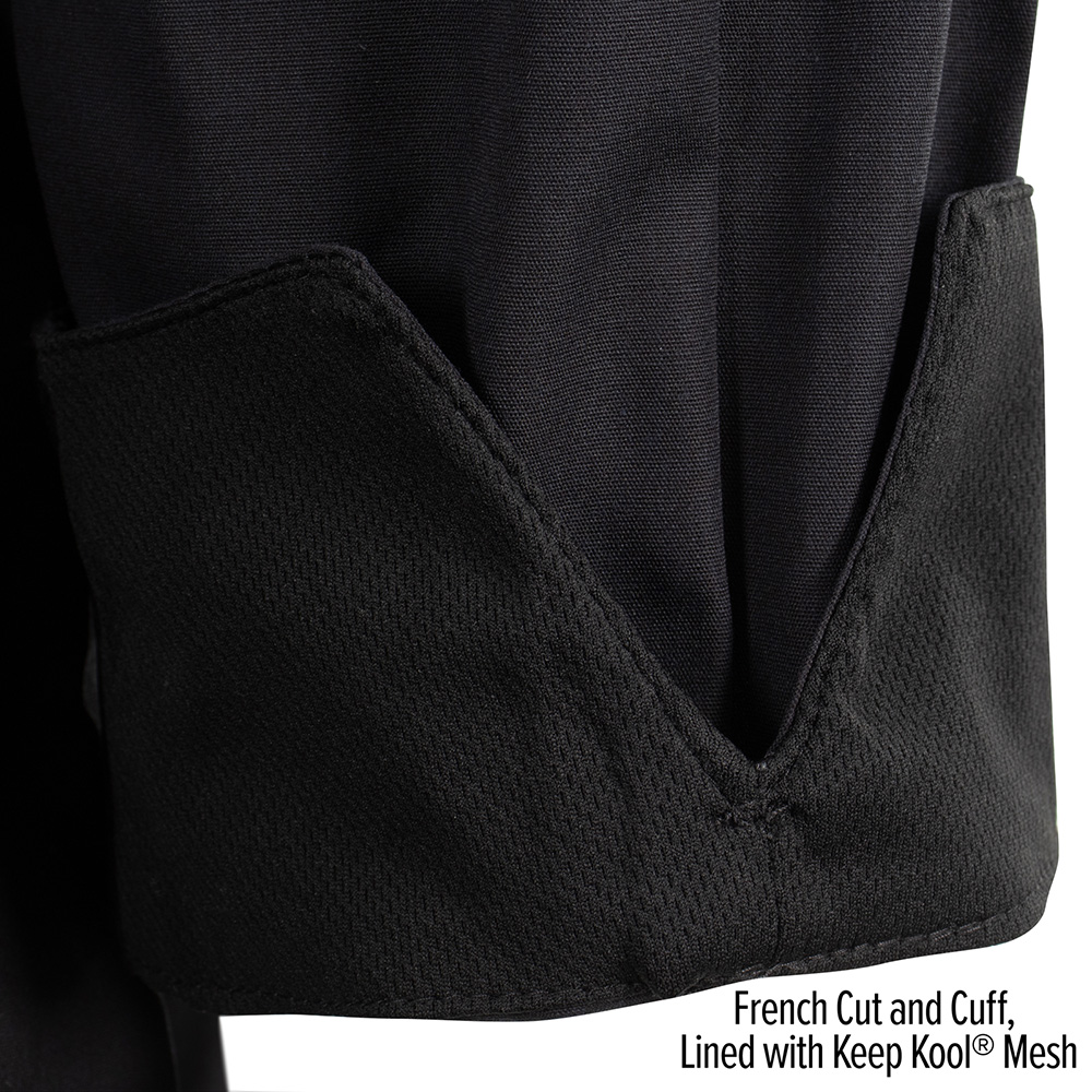 Black Crossover Collar Keep Kool Chef Coat 2