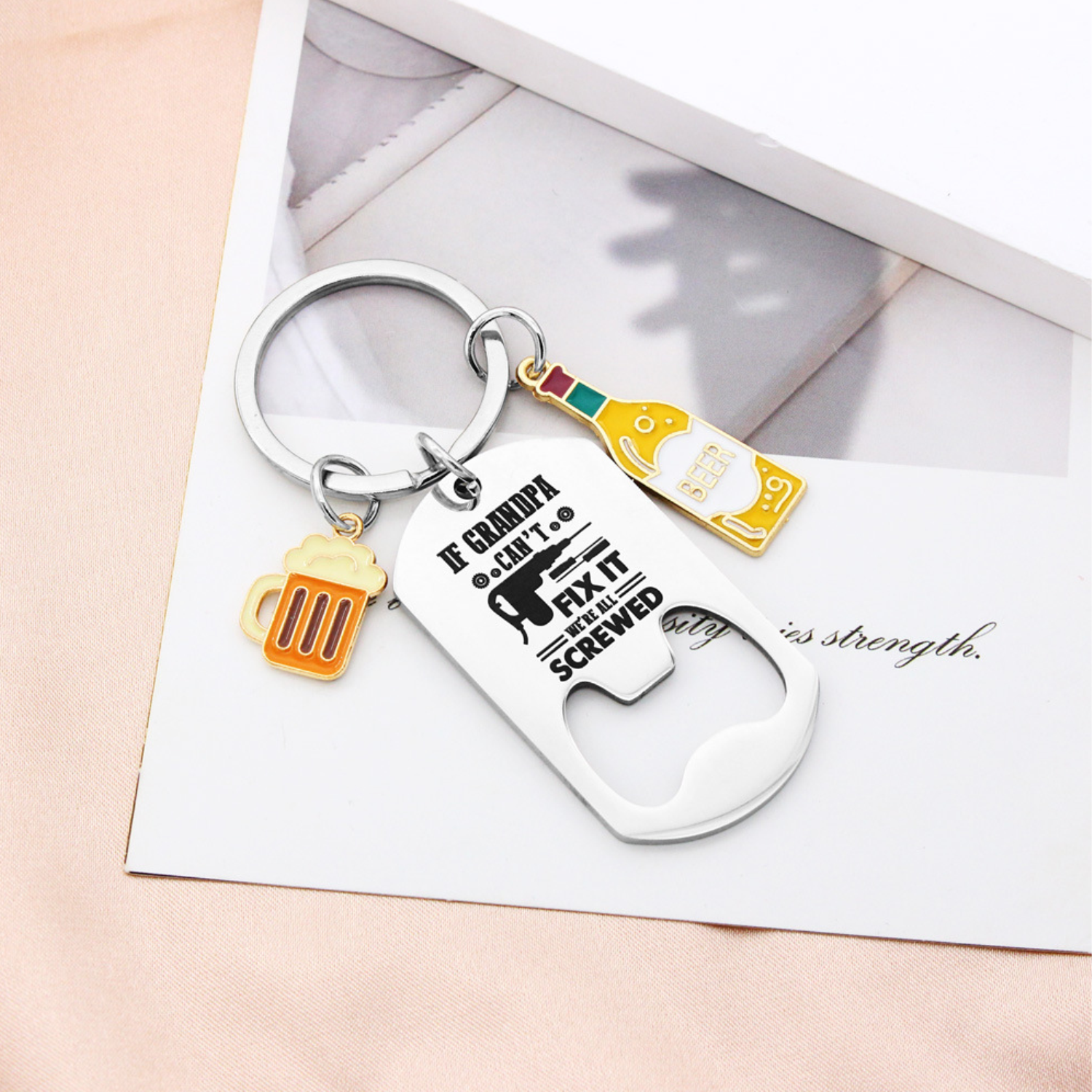 Stainless Steel Bottle Opener Keychain 5