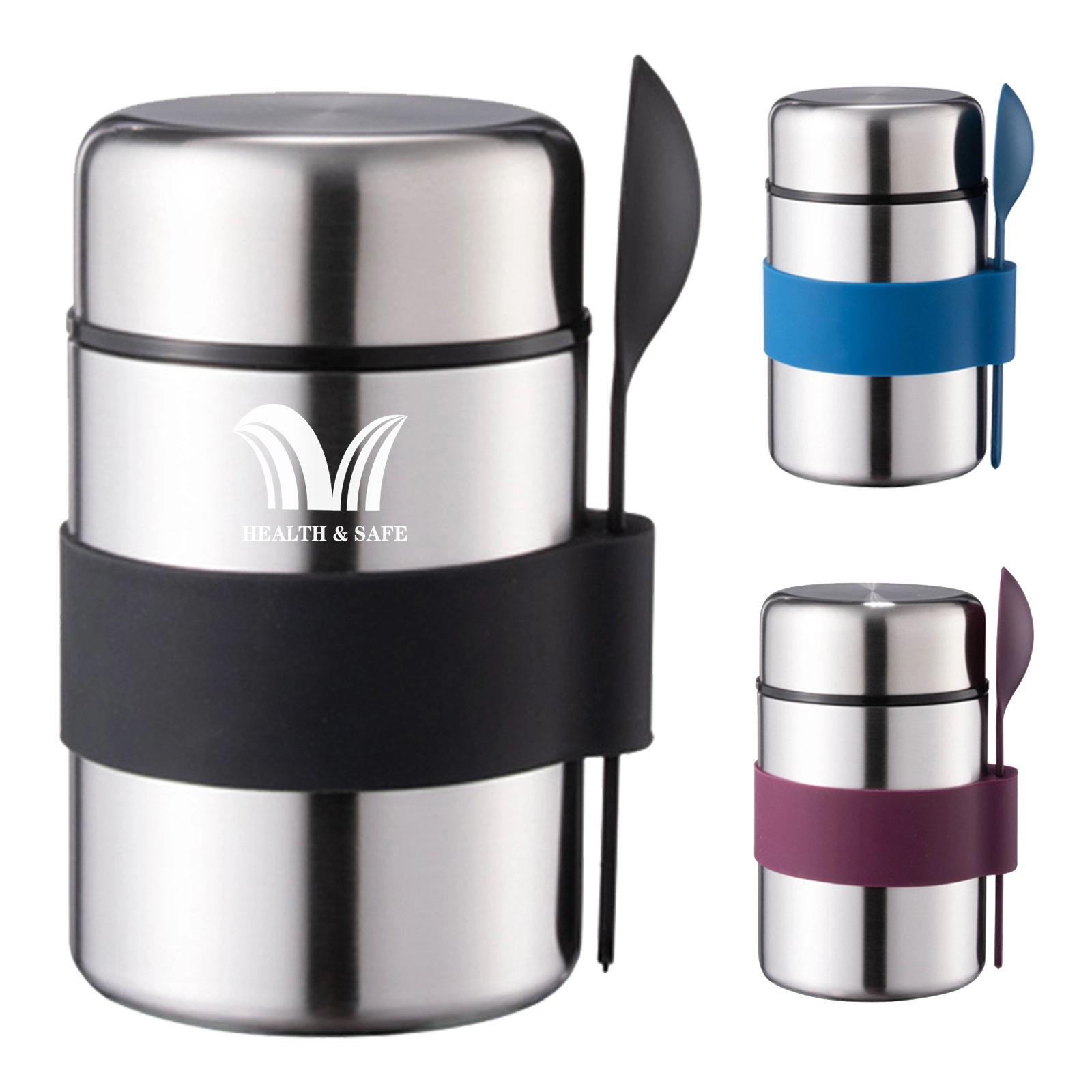 13oz Stainless Steel Stew Beaker w/ Spoon 1